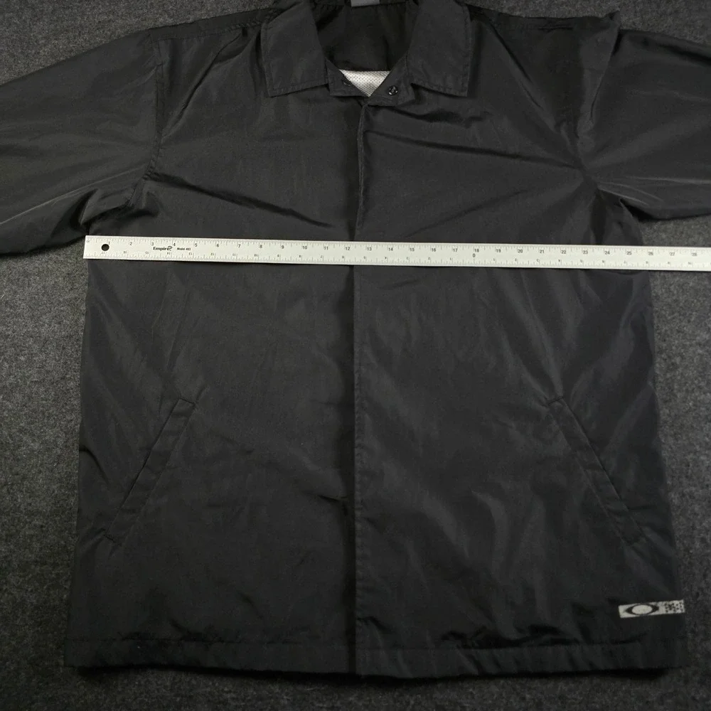 Vtg Oakley Software Windbreaker Coach Jacket Black Mesh Lined Gorpcore Men's XXL